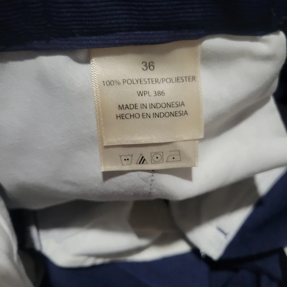 Haggar Performance Cool 18° Oxford Shorts Mens Size 36 Blue Flat Front NWT $44